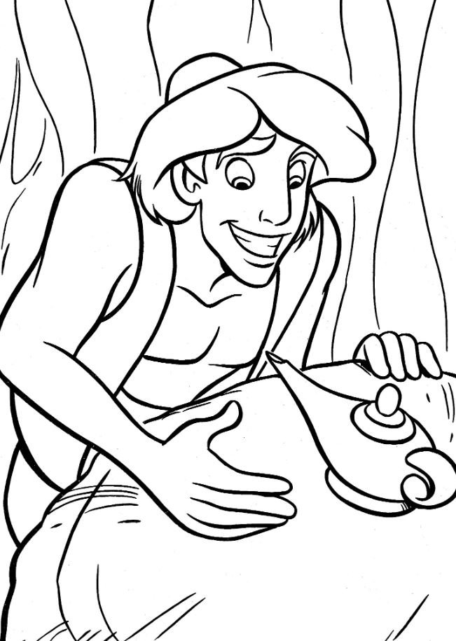 Aladdin para colorear