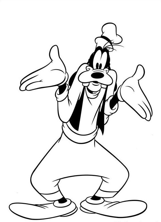 Dibujo de Goofy para colorear