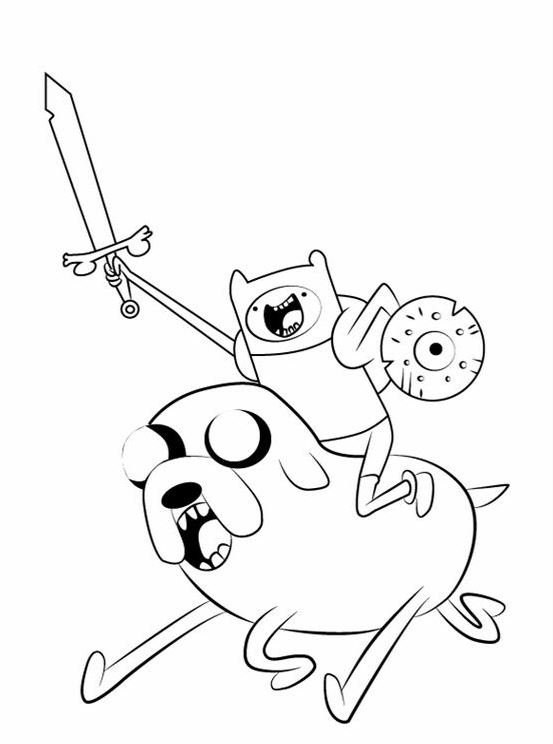 Hora de aventuras para colorear