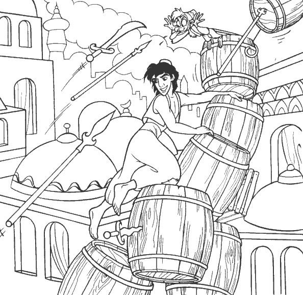 Aladdin para colorear