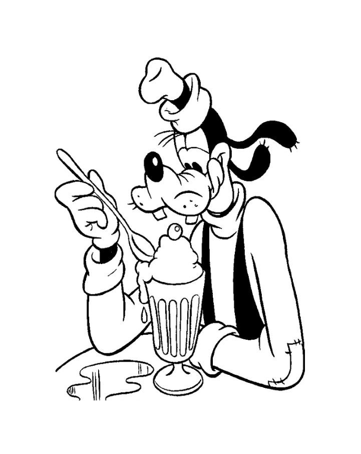 Dibujo de Goofy para colorear