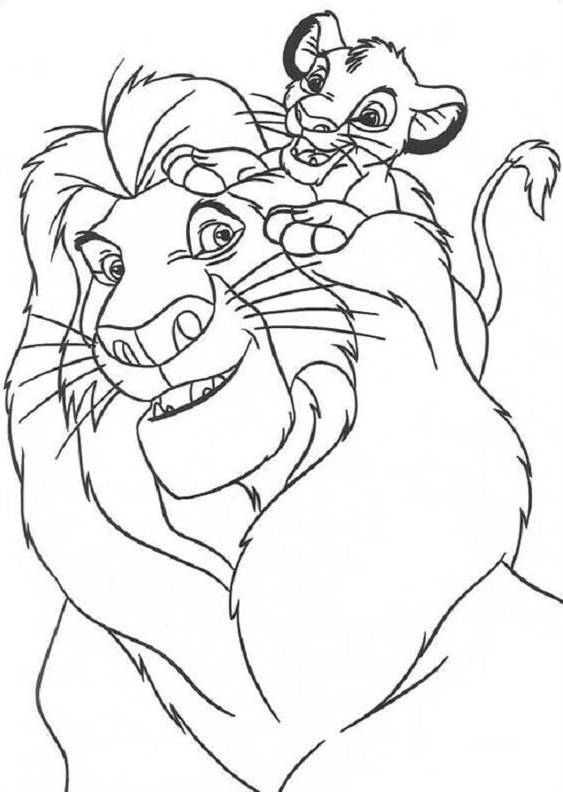 Dibujos del Rey León para colorear