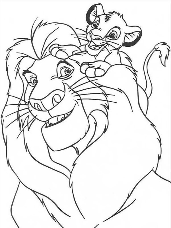 Mufasa para colorear