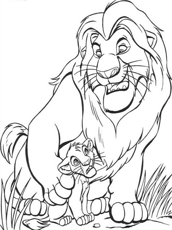 Mufasa para colorear
