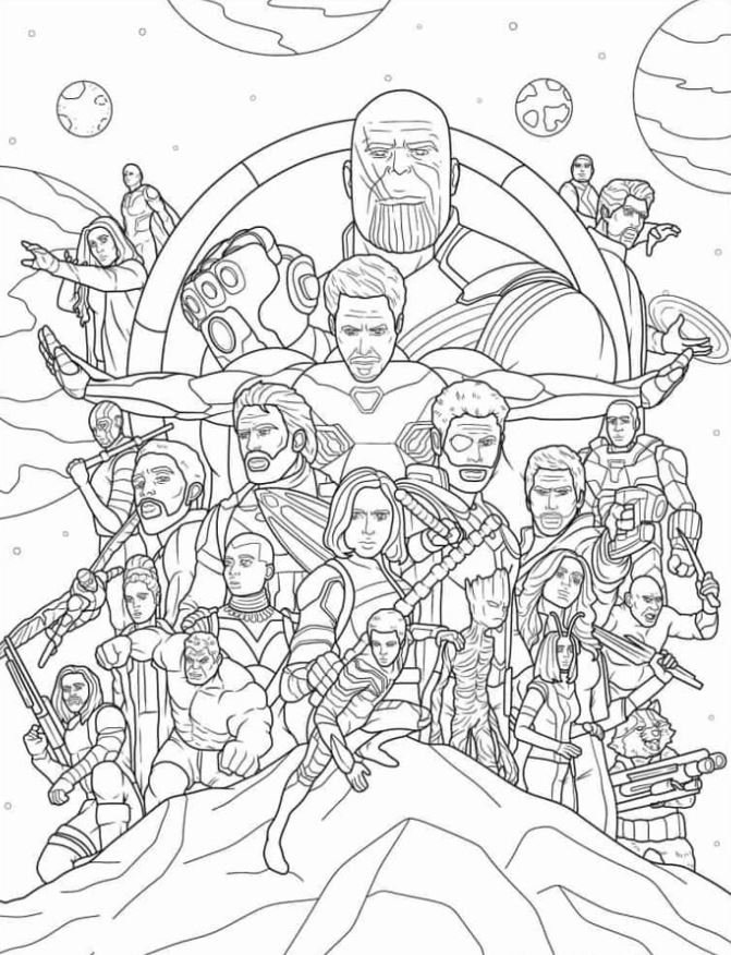 Dibujos de superheroes para colorear