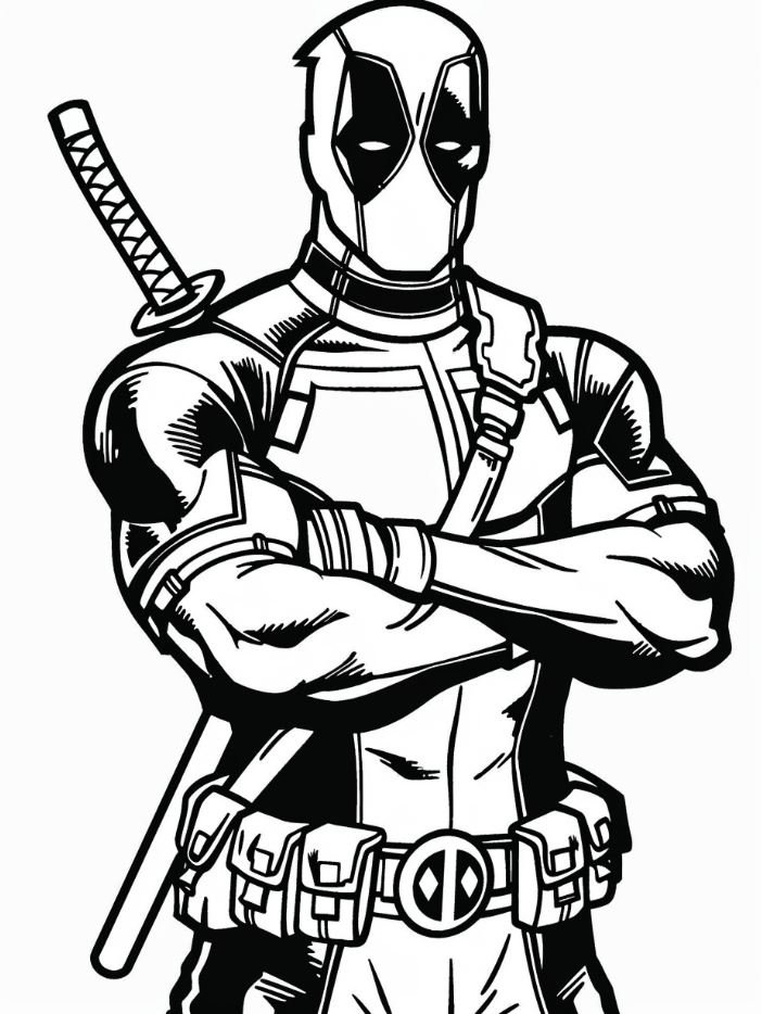 Dibujo de Deadpool para colorear