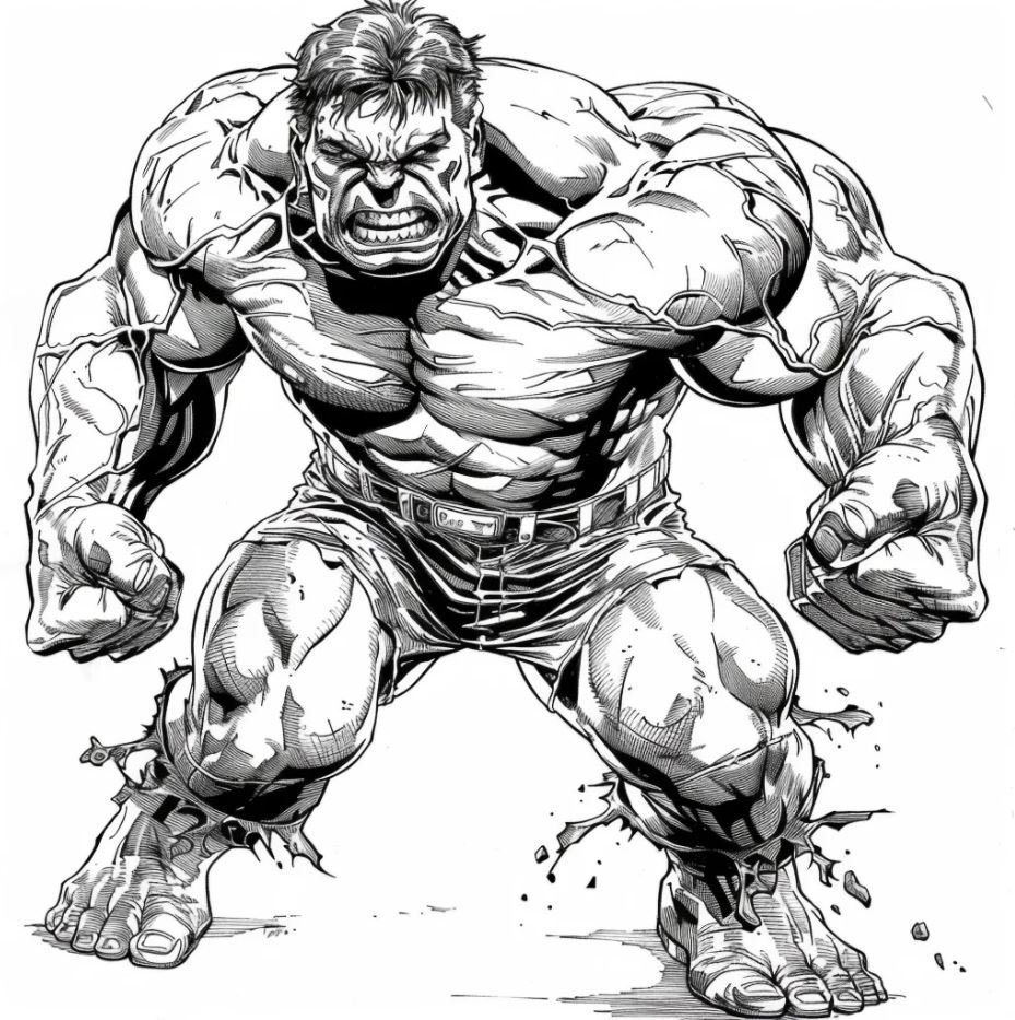 Dibujo de Hulk para colorear