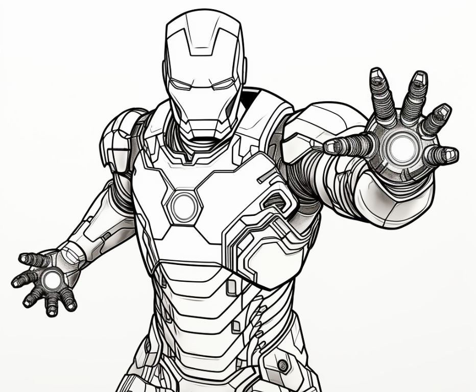 Dibujo de Iron Man para colorear