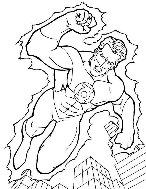 Dibujo de Linterna Verde para colorear