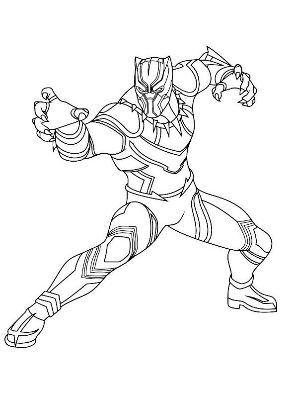 Dibujo de Pantera Negra para colorear