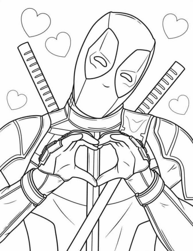 Dibujo de Deadpool para colorear