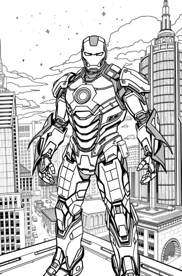 Dibujo de Iron Man para colorear