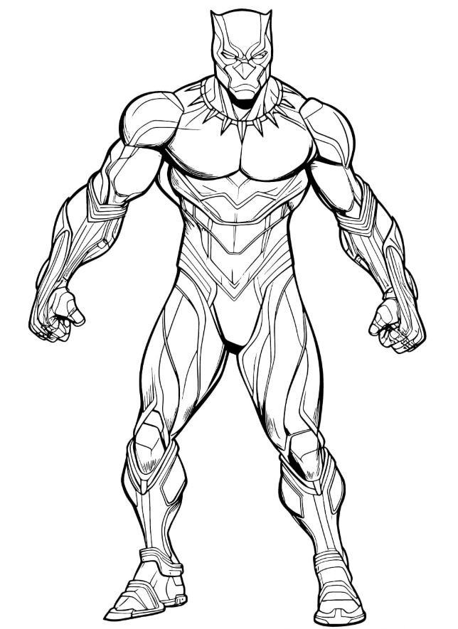 Dibujo de Pantera Negra para colorear