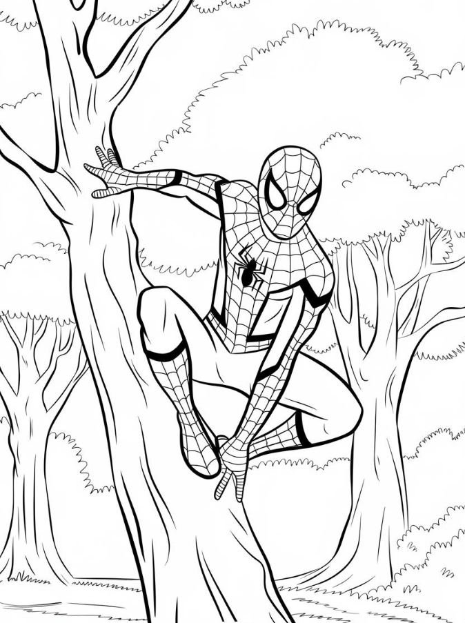 Dibujo de Spiderman para colorear