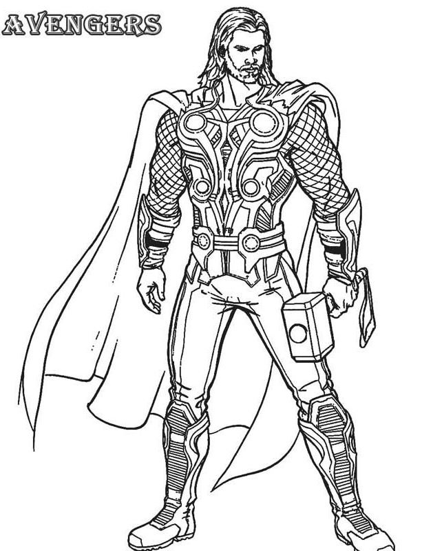 Dibujo de Thor para colorear