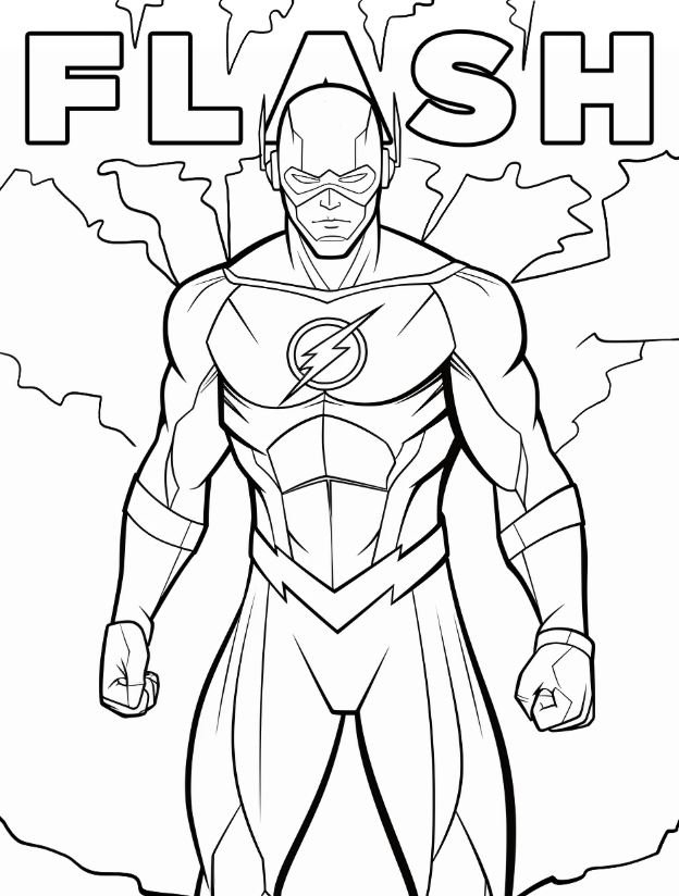 Dibujo de Flash para colorear