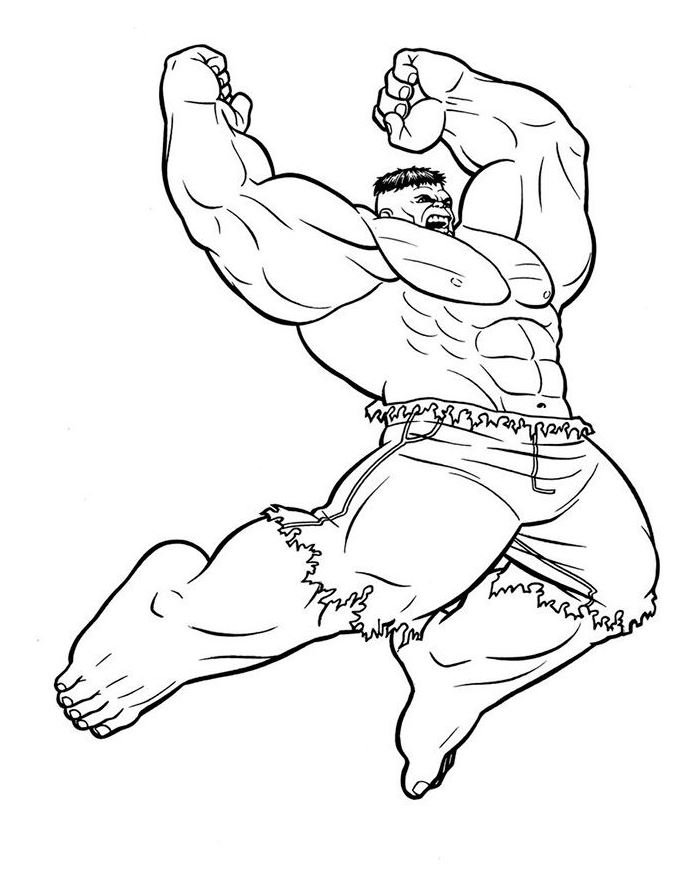 Dibujo de Hulk para colorear