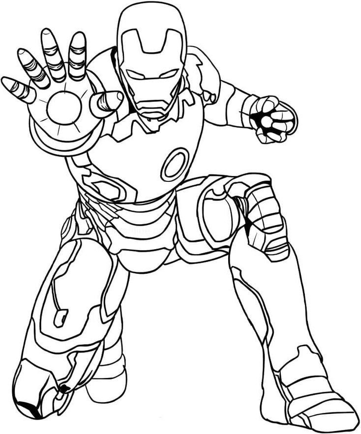 Dibujo de Iron Man para colorear