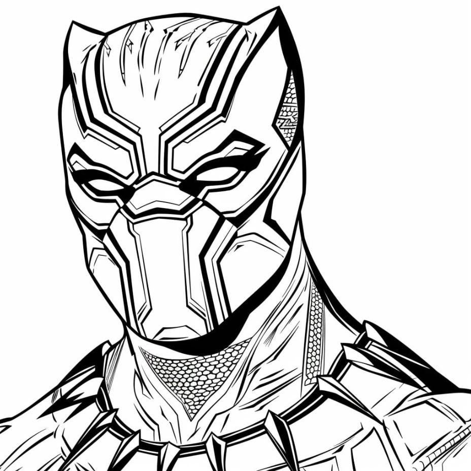 Dibujo de Pantera Negra para colorear