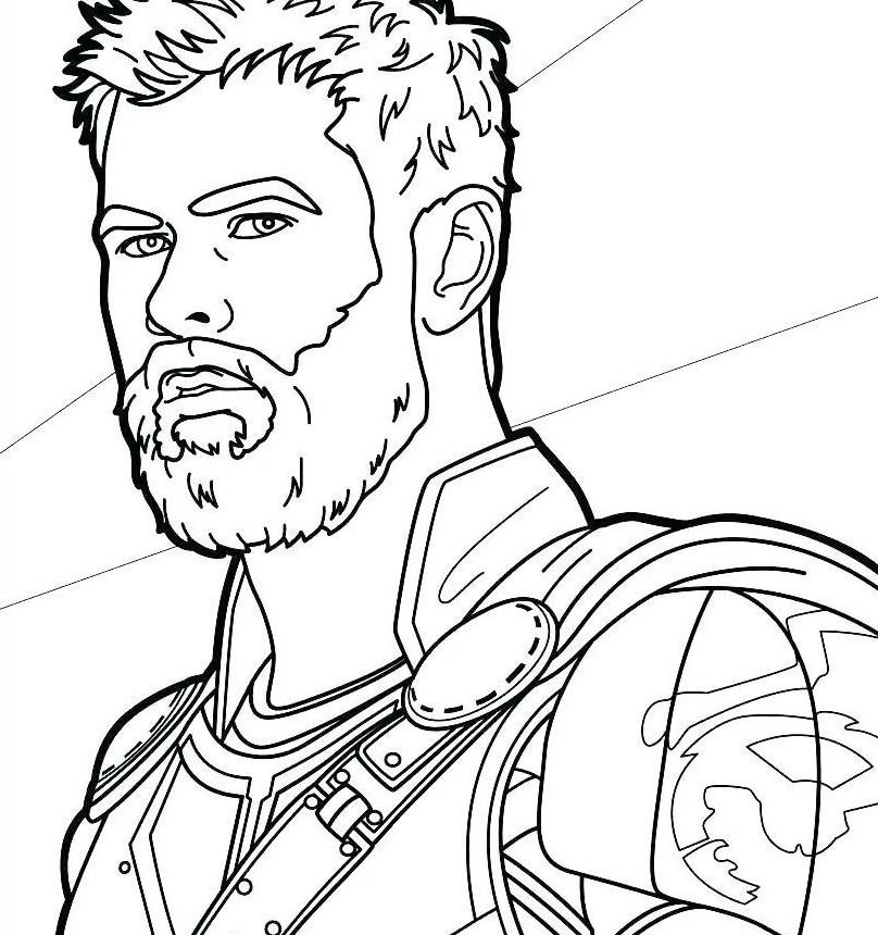 Dibujo de Thor para colorear