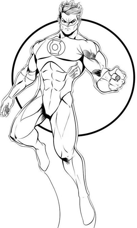 Dibujo de Linterna Verde para colorear