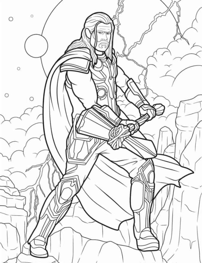 Dibujo de Thor para colorear