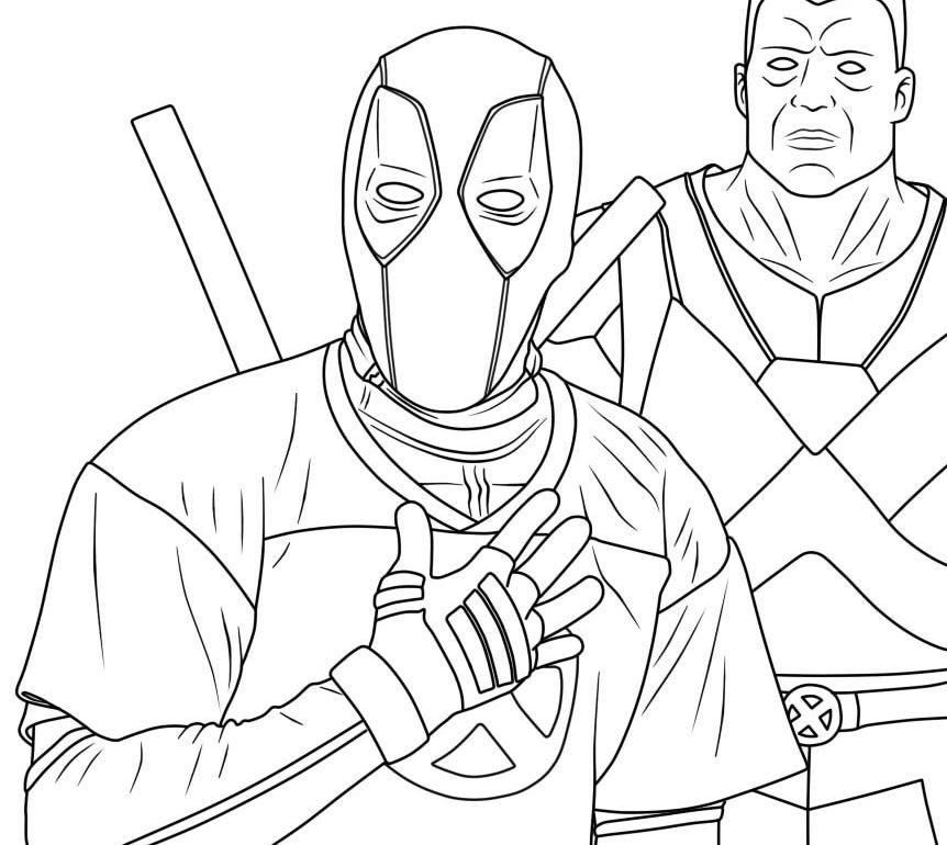 Dibujo de Deadpool para colorear