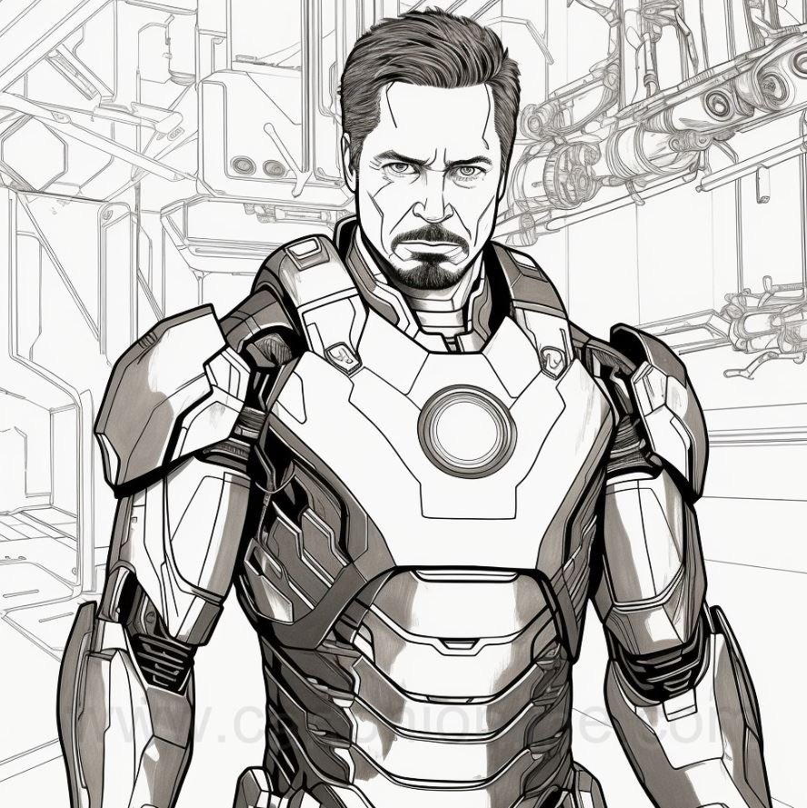 Dibujo de Iron Man para colorear
