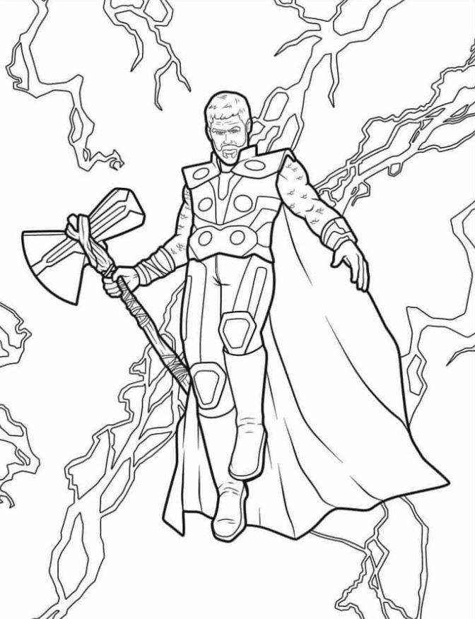 Dibujo de Thor para colorear