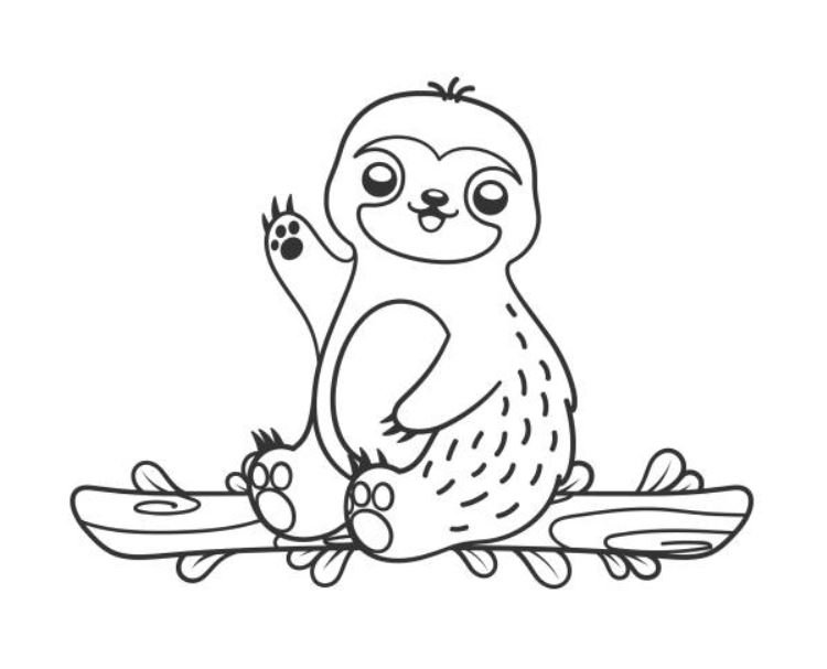 Dibujo de perezoso para colorear