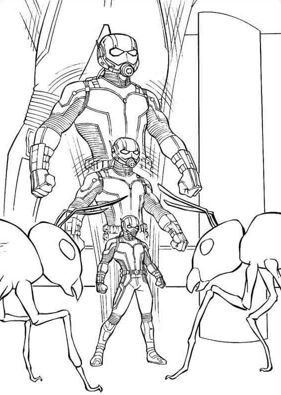 Dibujo de Ant Man para colorear