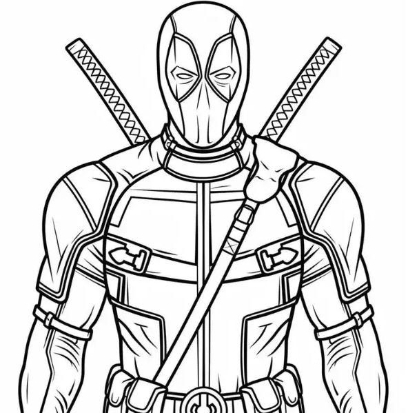 Dibujo de Deadpool para colorear