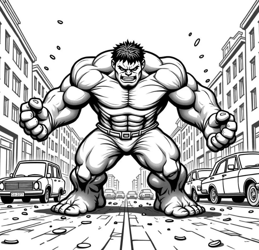 Dibujo de Hulk para colorear