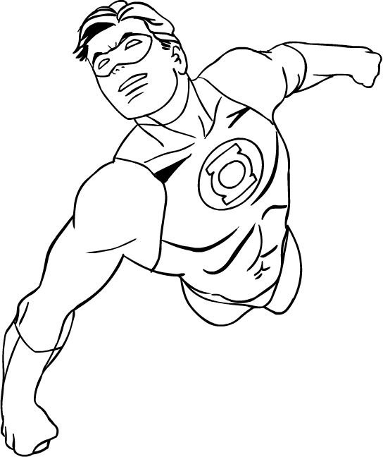 Dibujo de Linterna Verde para colorear