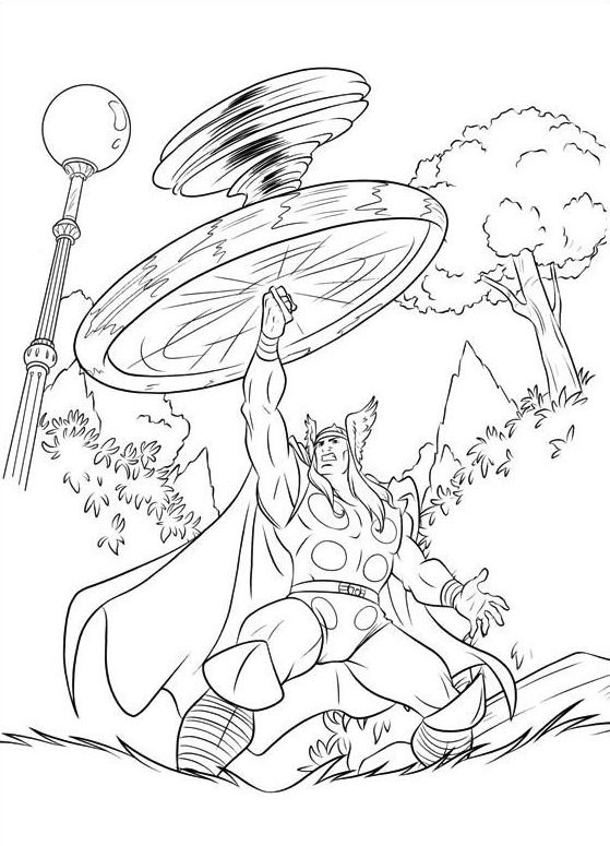 Dibujo de Thor para colorear