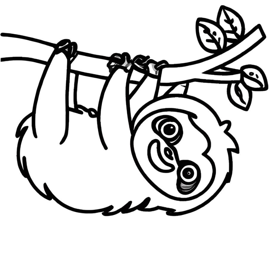 Dibujo de perezoso para colorear