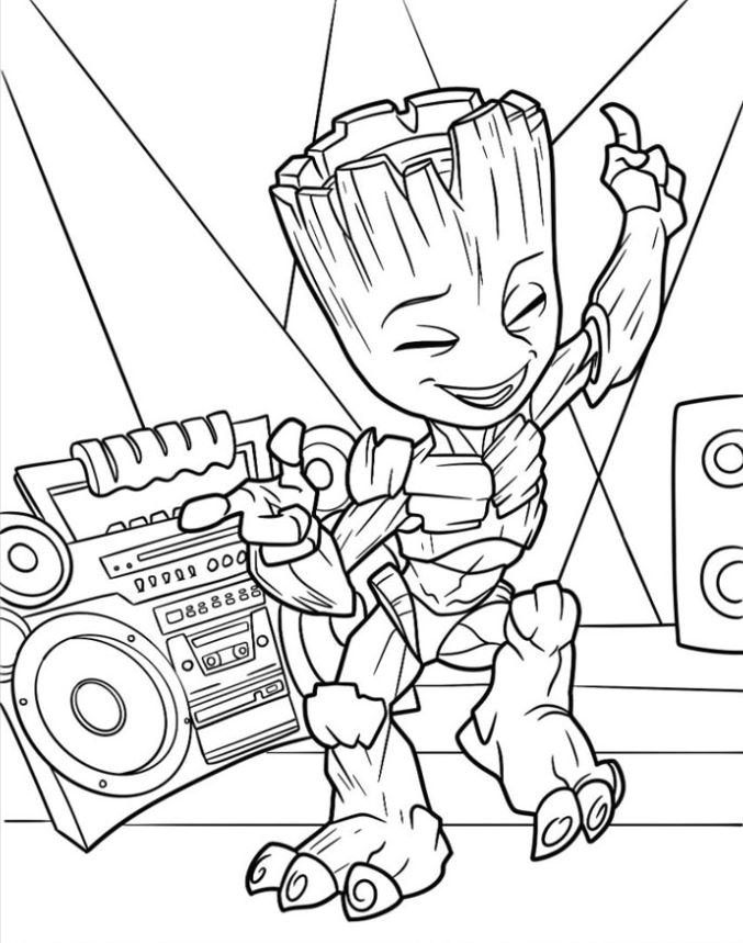 Dibujo de Groot para colorear