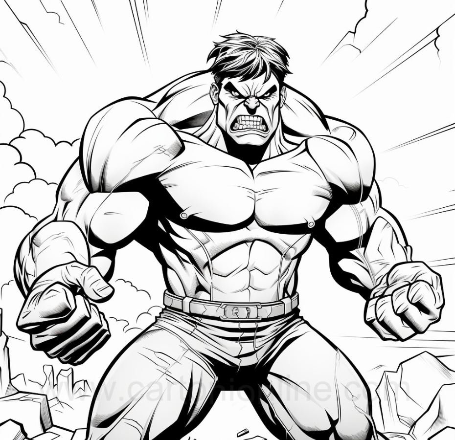 Dibujo de Hulk para colorear