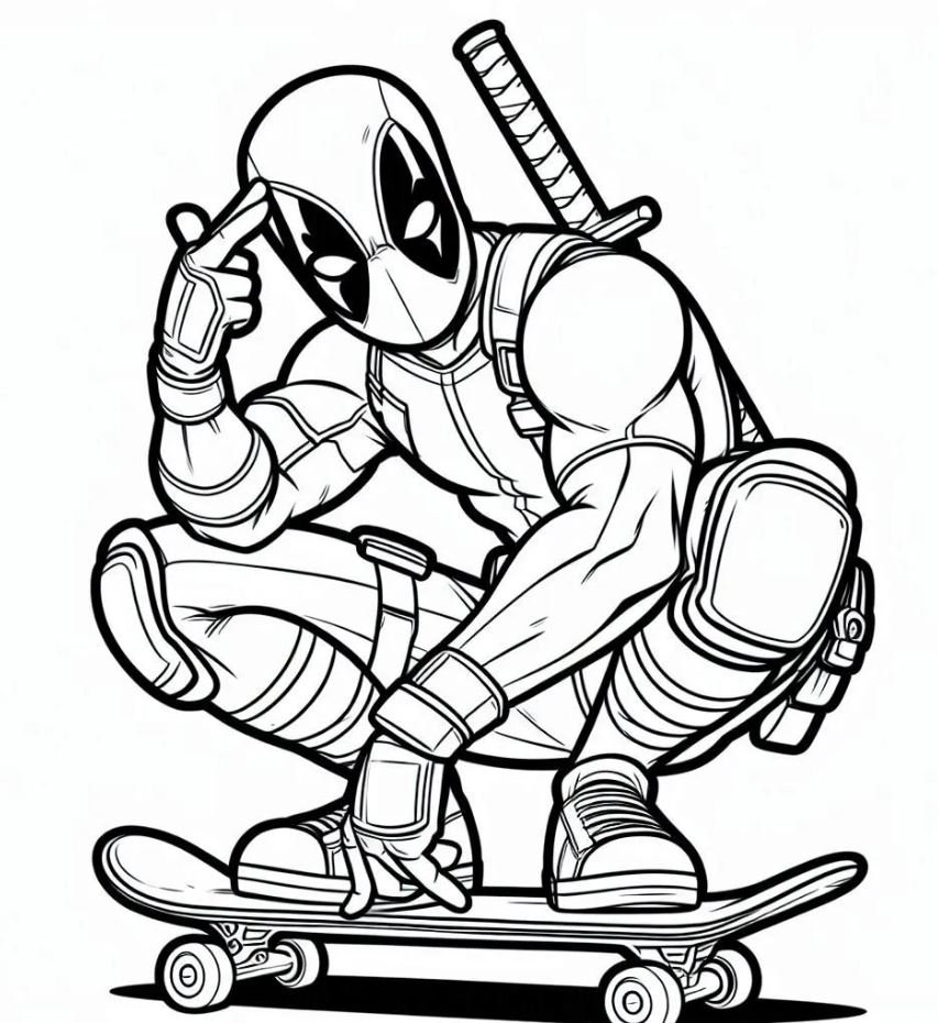 Dibujo de Deadpool para colorear