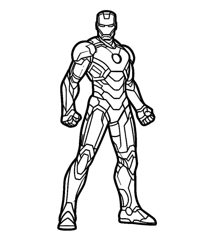 Dibujo de Iron Man para colorear