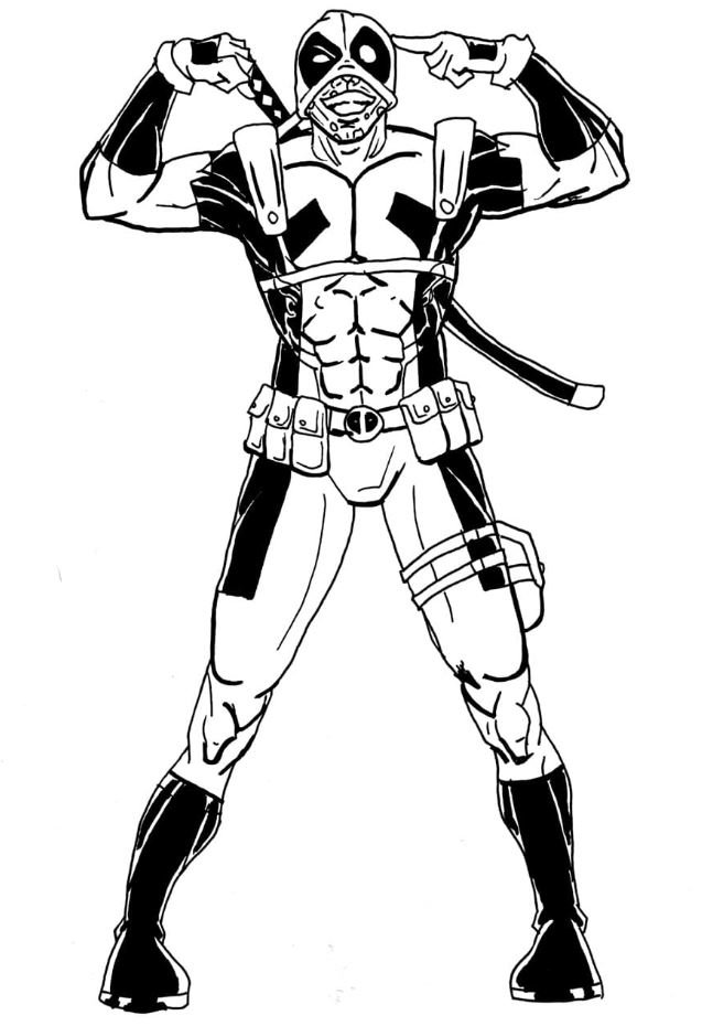 Dibujo de Deadpool para colorear