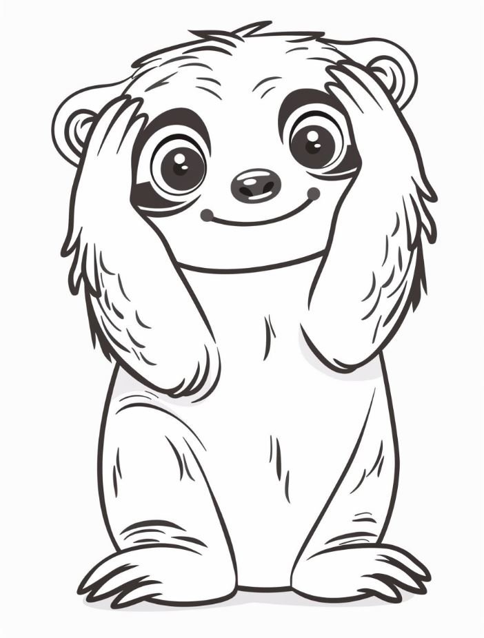 Dibujo de perezoso para colorear