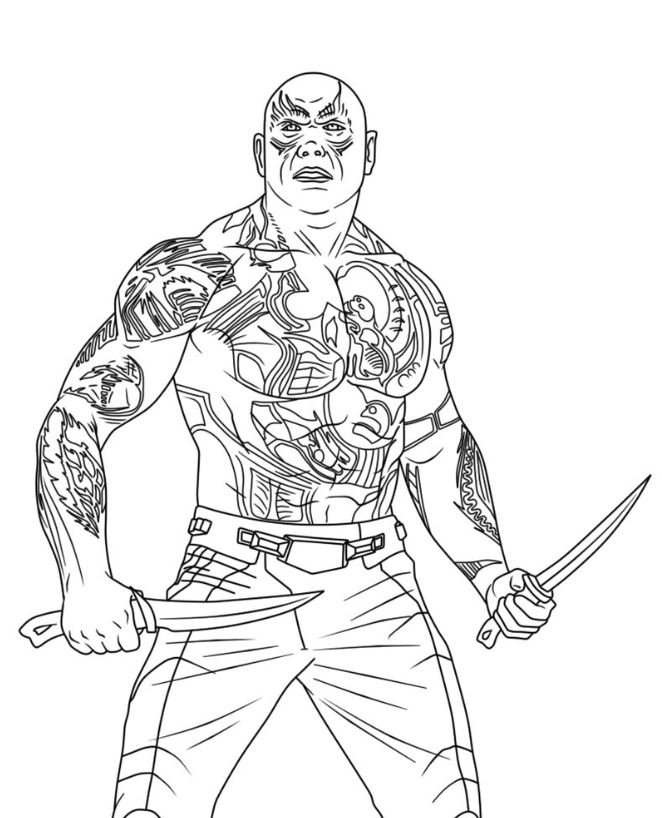 Dibujo de Drax para colorear