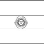 Bandera Argentina para colorear