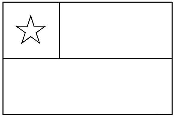 Bandera de Chile para colorear