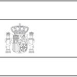 Bandera de España para colorear
