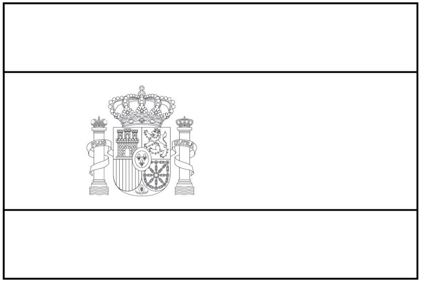 Bandera de España para colorear