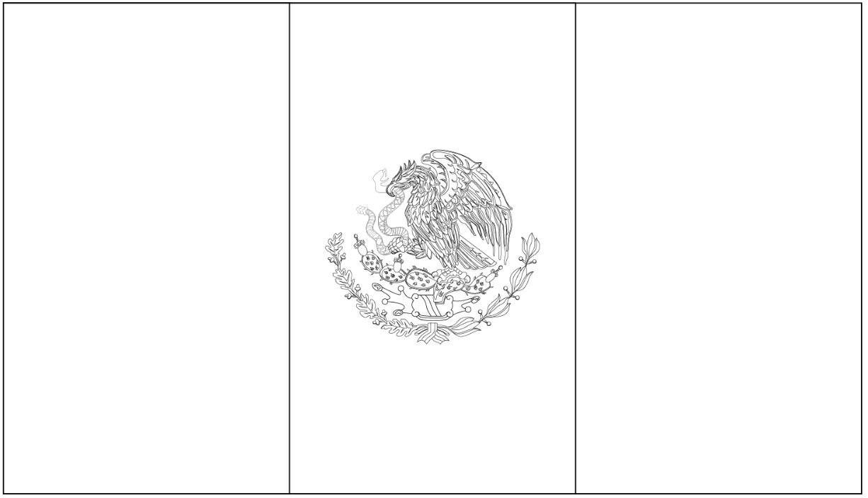Bandera de México para colorear