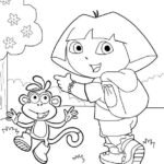 Dibujo de Dora la exploradora para colorear