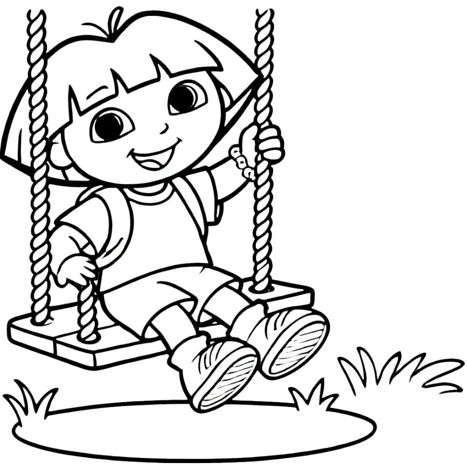 Dibujo de Dora la exploradora para colorear